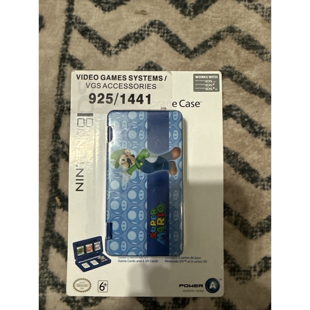 NEW LUIGI Hard shell Storage travel Case for Nintendo DS Games & Stylus (FS)